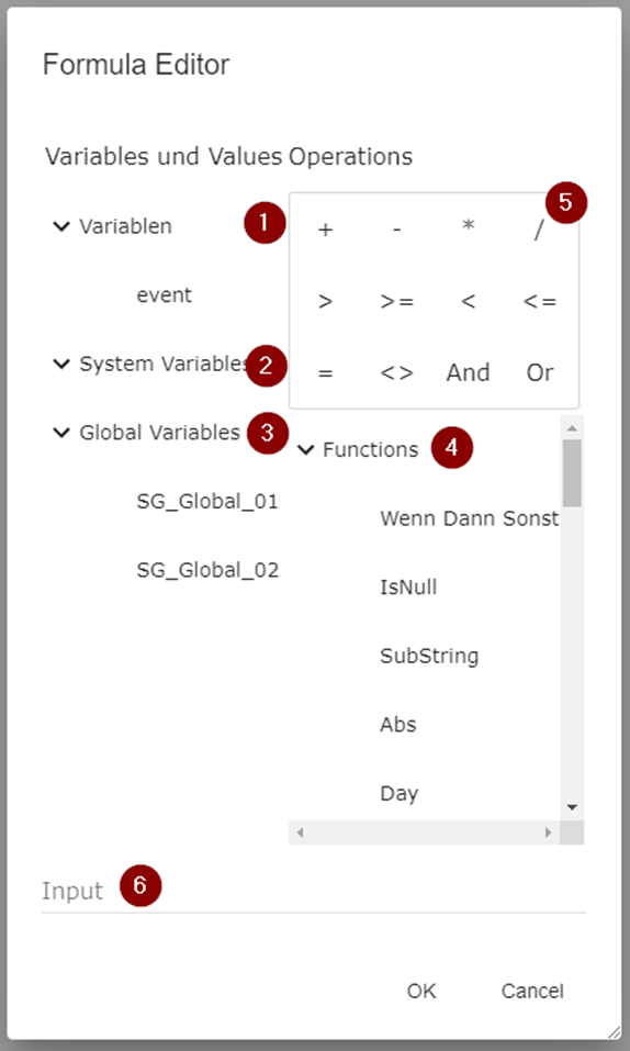 Formula Editor Explanation